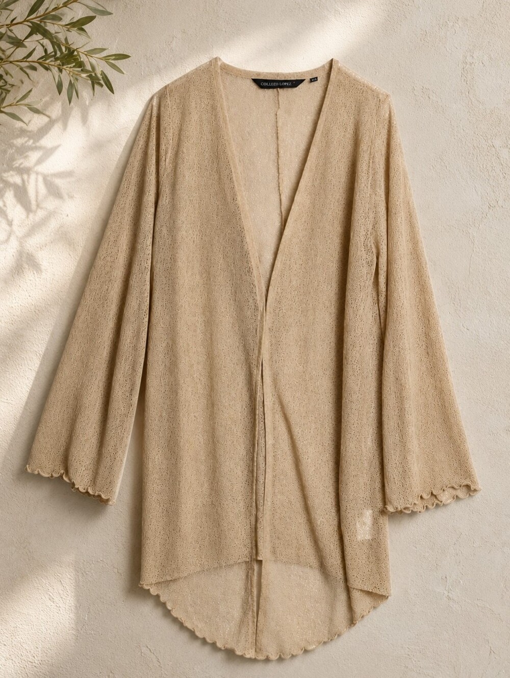 Crochet Kimono Coverup Open front-Cardigan - Size Small (Colleen Lopez)
